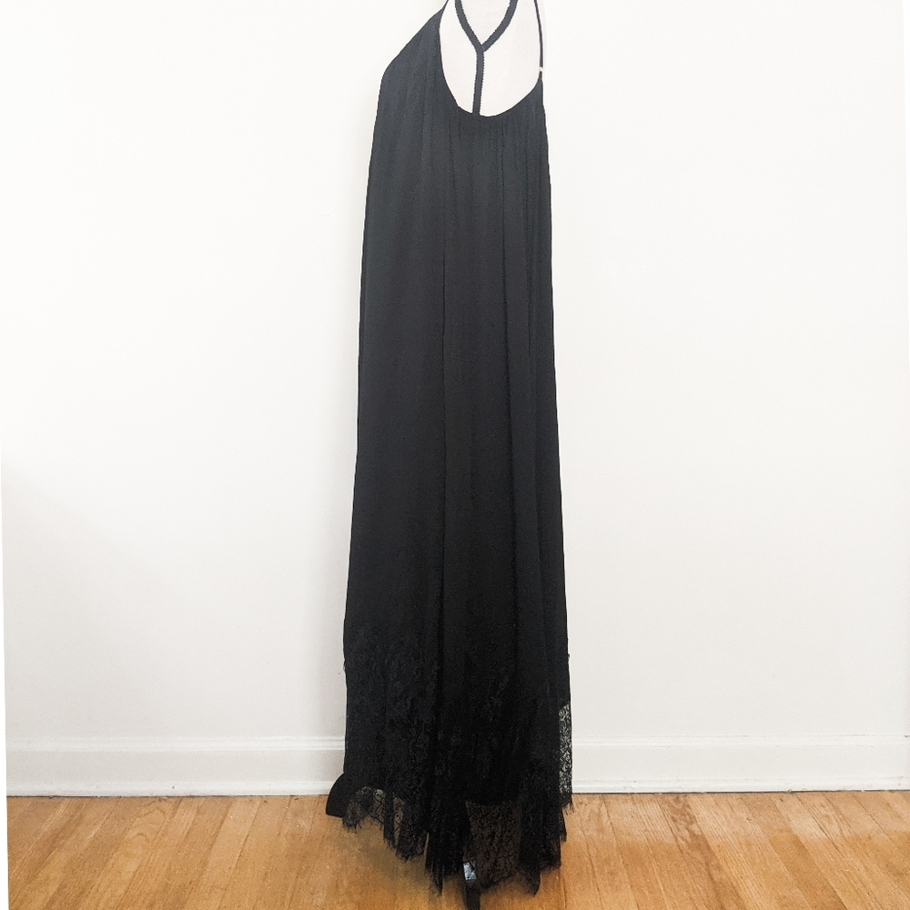 NWT Storia Black Lace Hem Maxi Dress - Picture 5 of 6